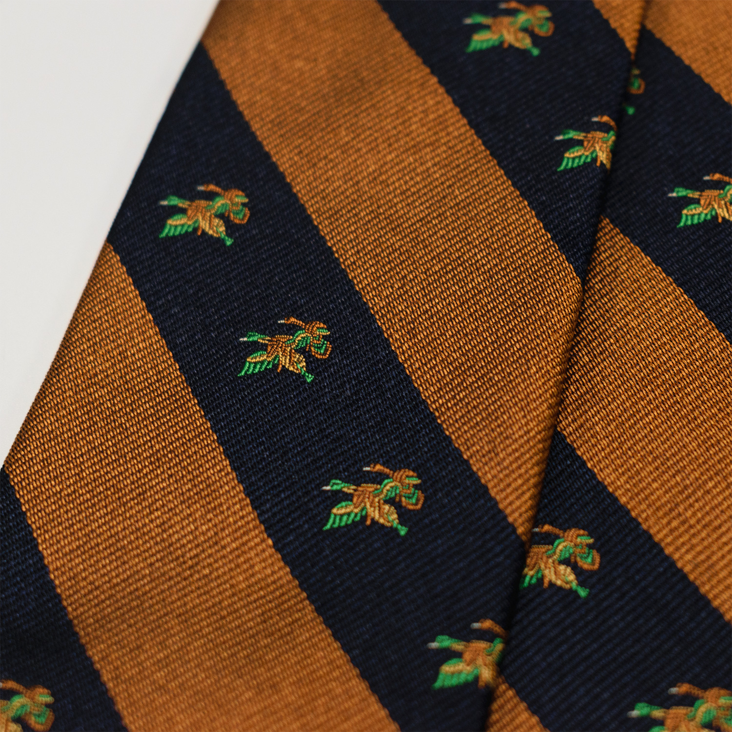 Rust / Navy Mallard Flock Club Tie