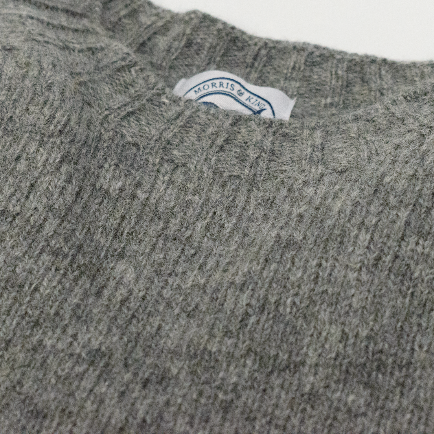 Medium Grey Scottish Shetland Wool Sweater