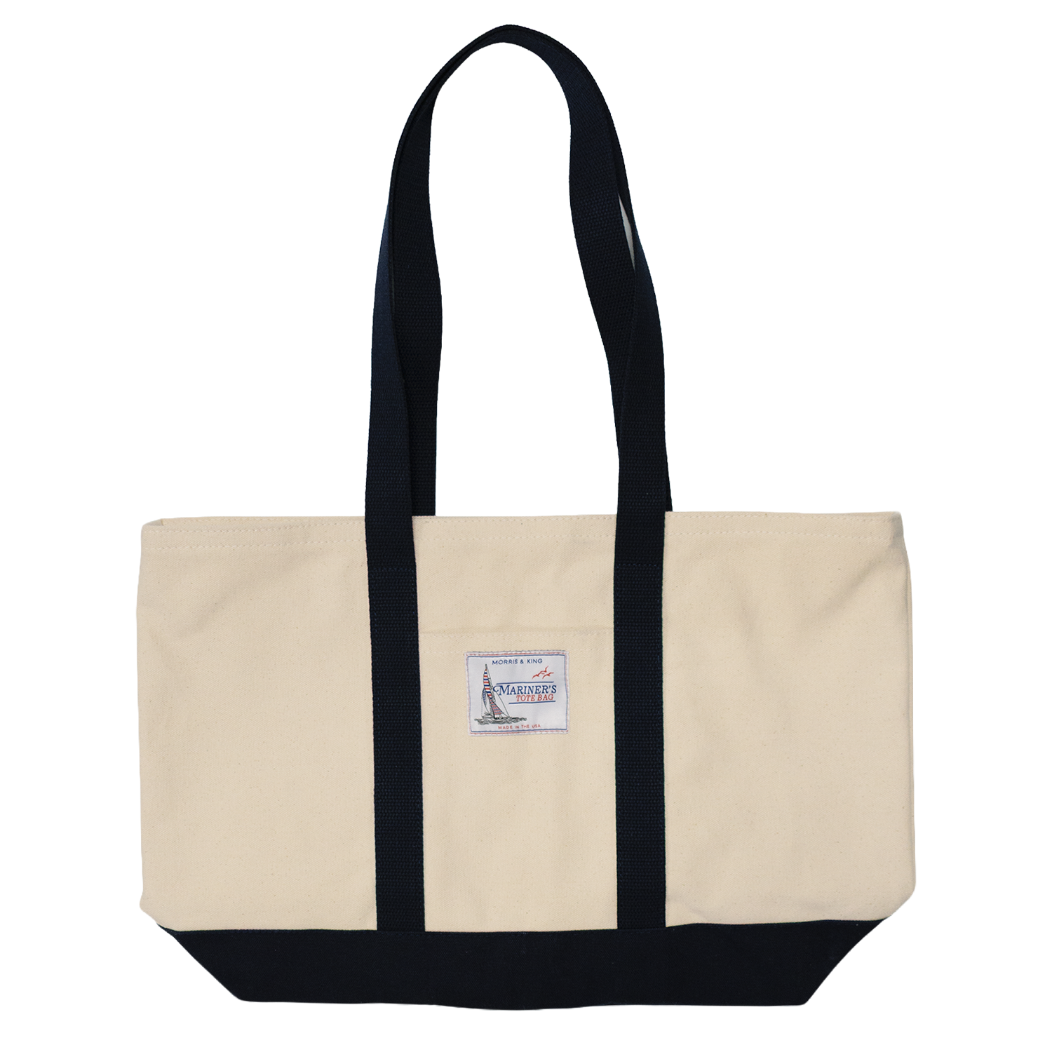 Natural / Navy Mariner's Tote Bag