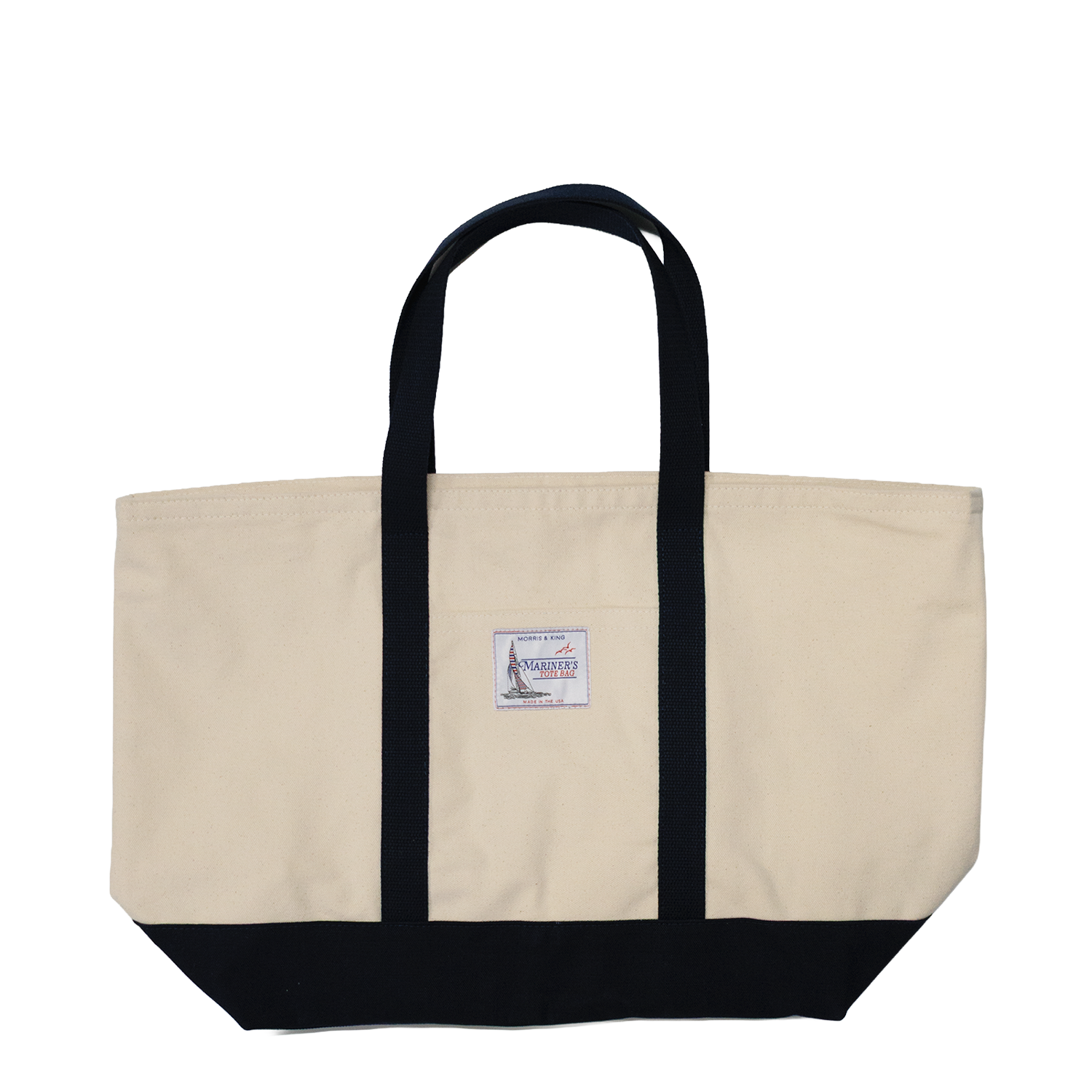 Natural / Navy Mariner's Tote Bag