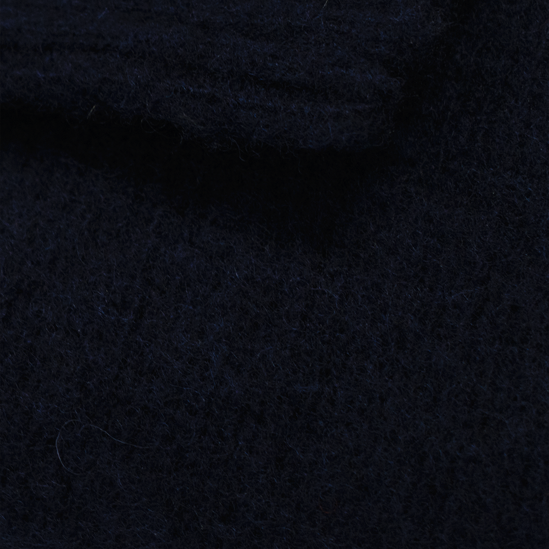 Navy Brushed Scottish Shetland Wool Sweater
