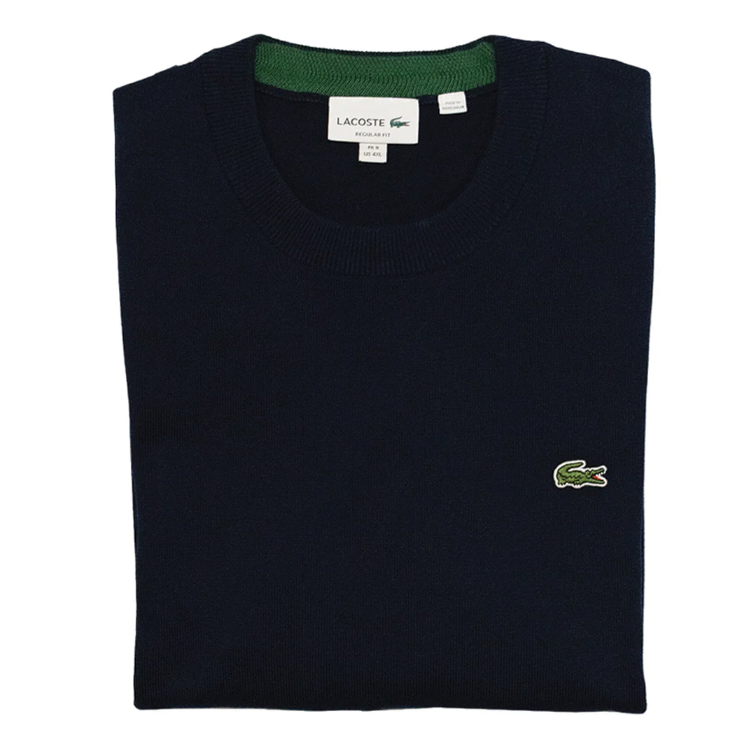 Navy Cotton Crew Neck Sweater