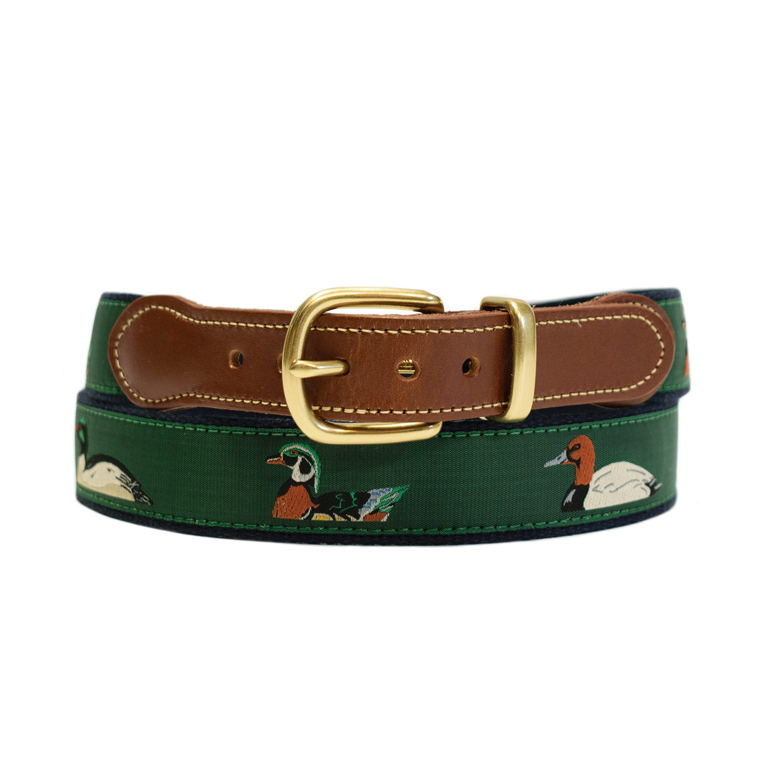 Navy Mallard Motif Belt