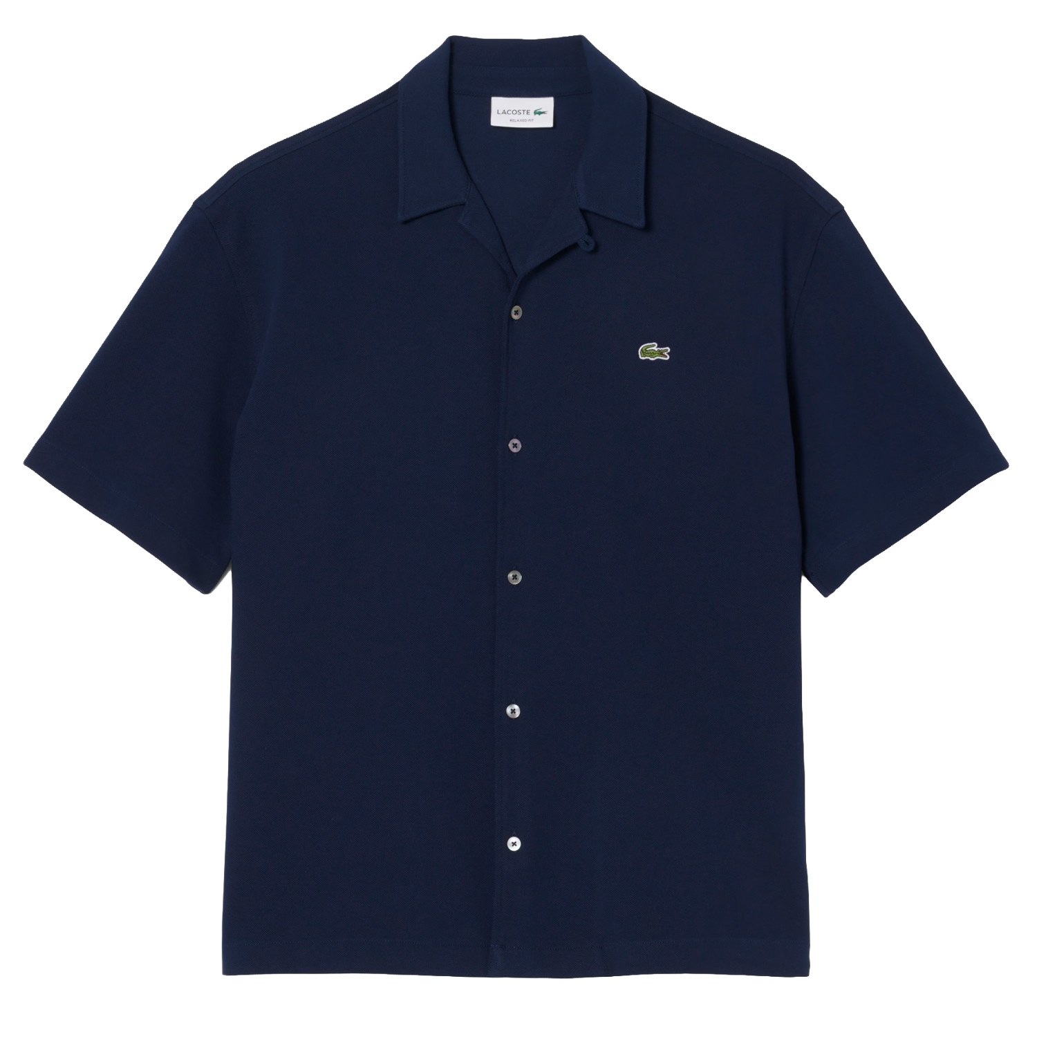 Navy Relaxed Piqué Shirt