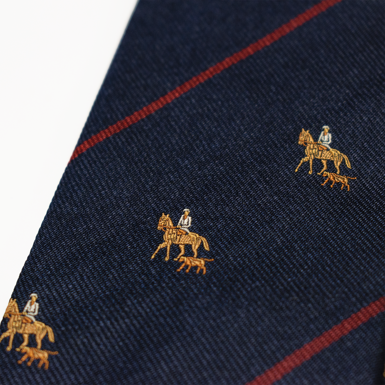 Navy / Red Horse & Hound Club Tie