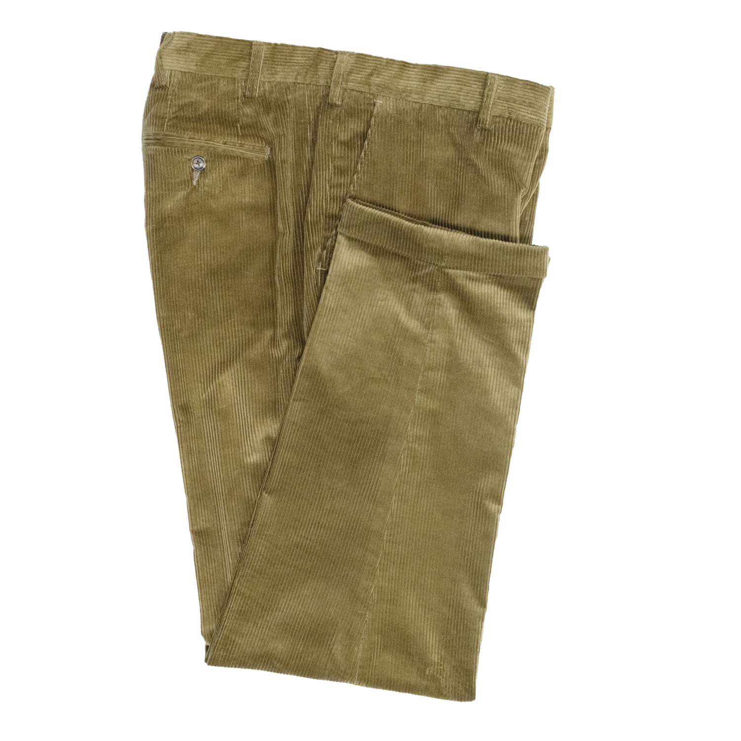 Tan Italian Corduroy Trousers - Classic Fit