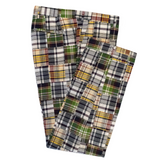 Navy Patch Madras Trousers - Classic Fit