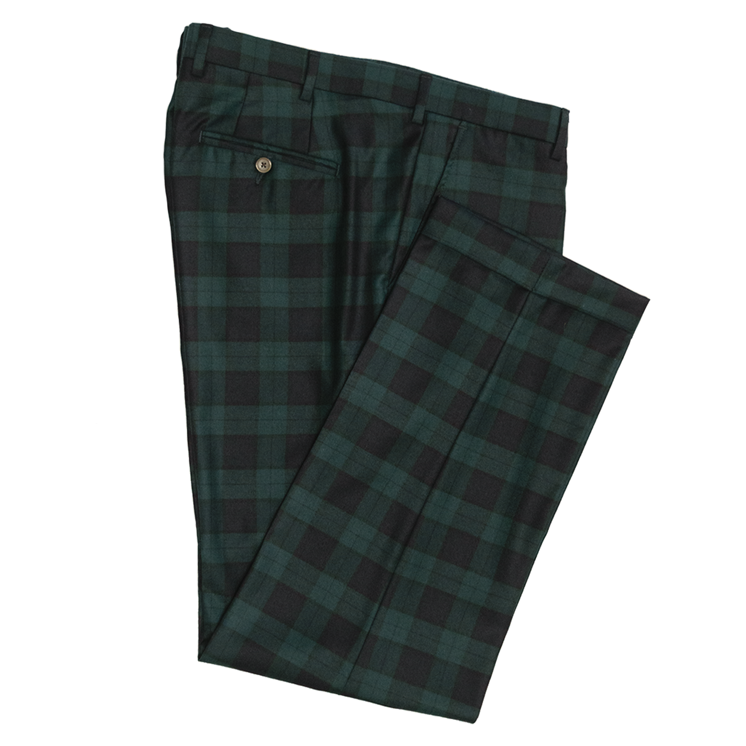 Black Watch Wool Trousers - Classic Fit