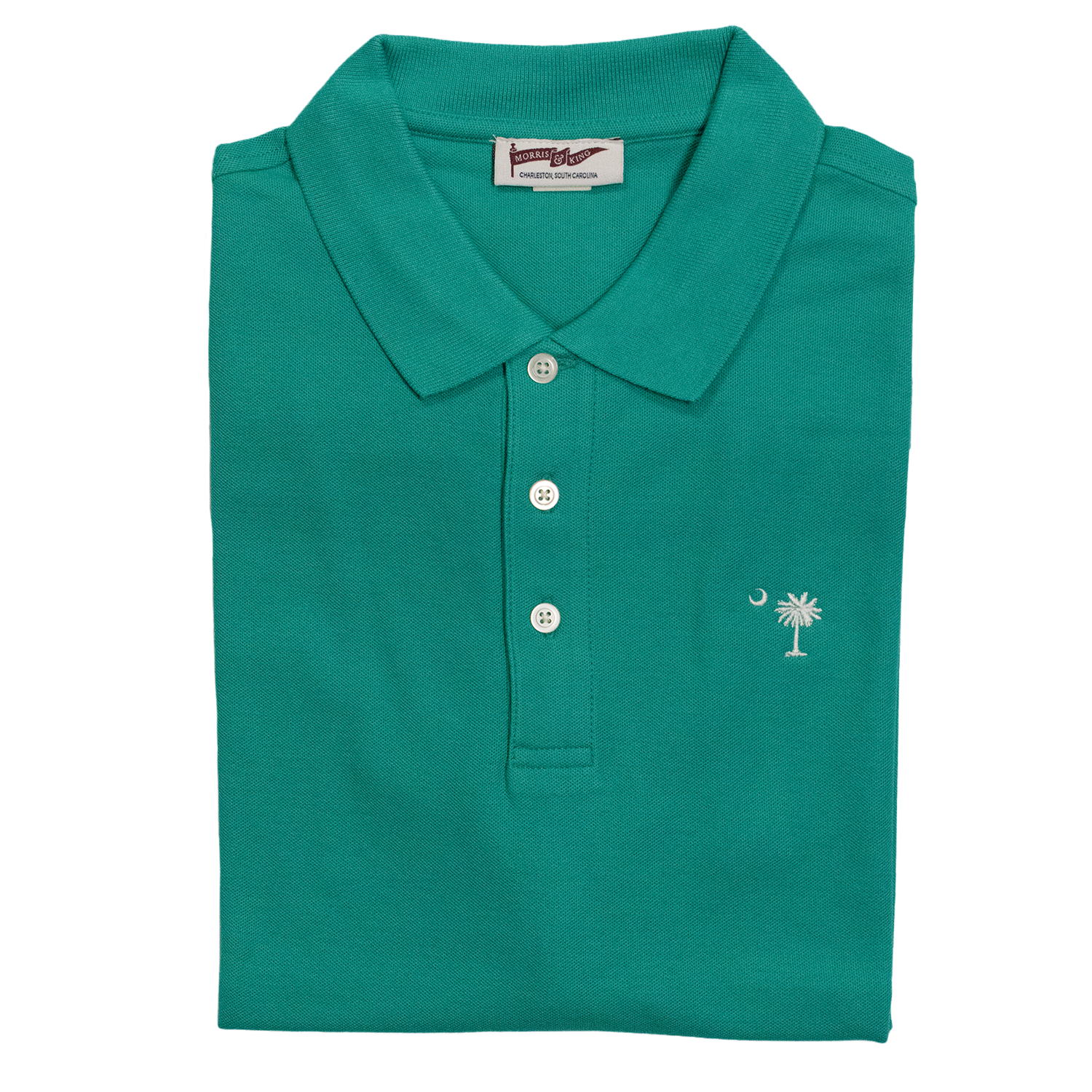 Light Green Palmetto & Crescent Pique Polo