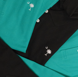 Black Palmetto & Crescent Pique Polo