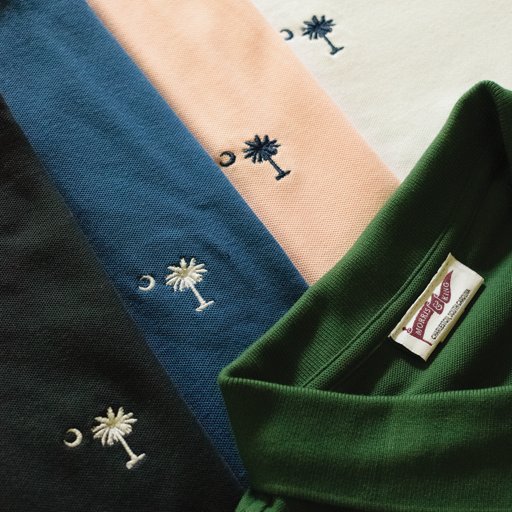 Hunter Green Palmetto & Crescent Pique Polo