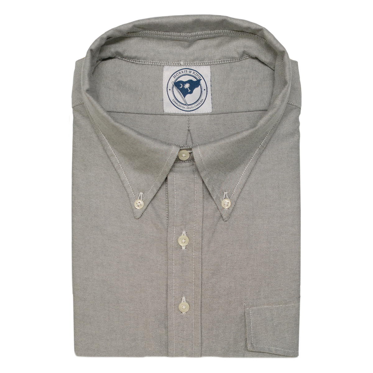 Grey 'Cambridge Cloth' Popover Shirt - Made To Order