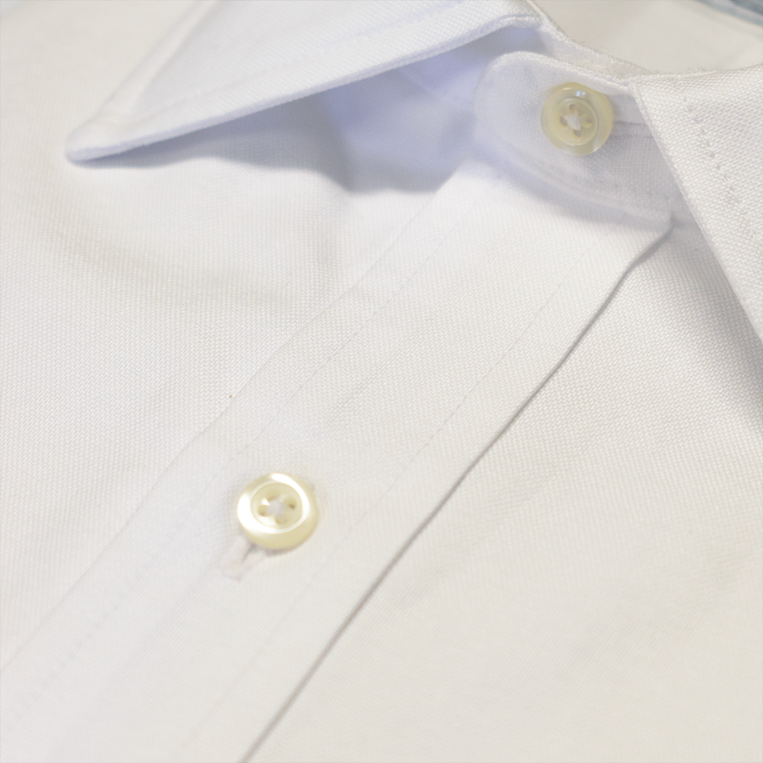 White 'Princeton Pinpoint' Button Up Shirt - Made To Order