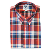 Morris & King Red / Blue Madras Button Down Shirt - Classic Fit