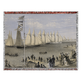 The New York Yacht Club Regatta (1869) Woven Blanket