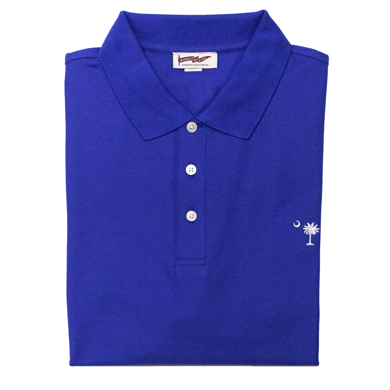Royal Purple Palmetto & Crescent Pique Polo