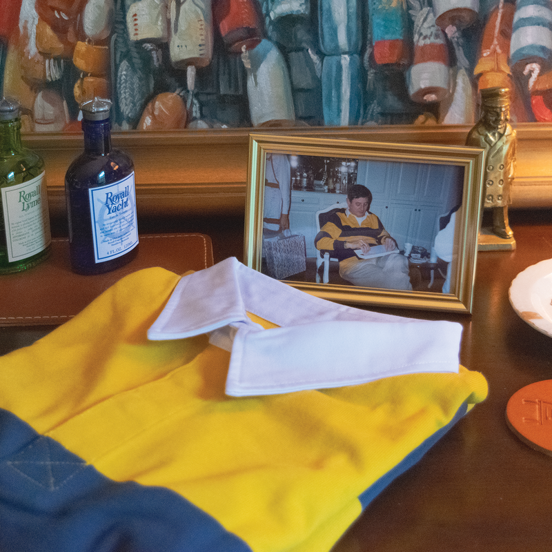 Yellow / Navy Stripe Rugby Shirt