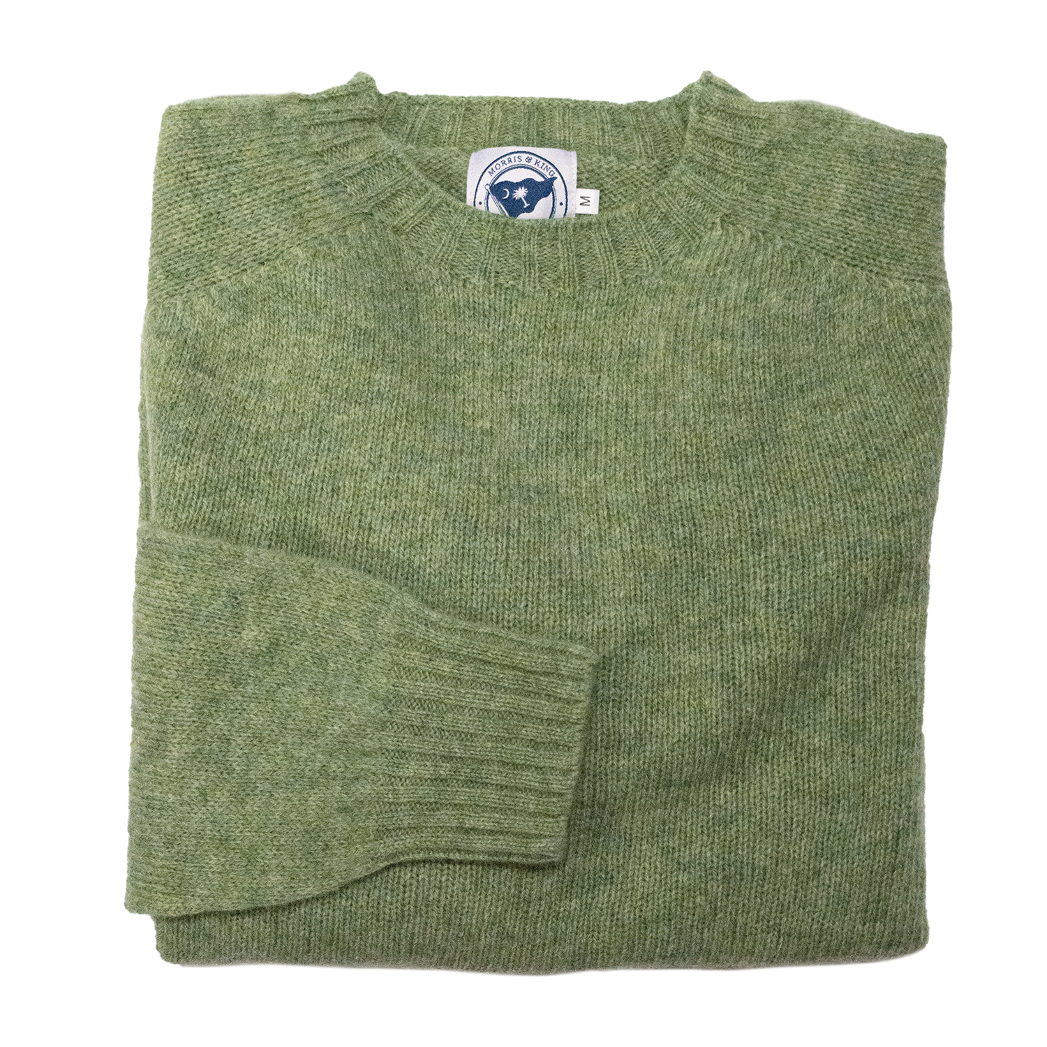 Sage Scottish Shetland Wool Sweater