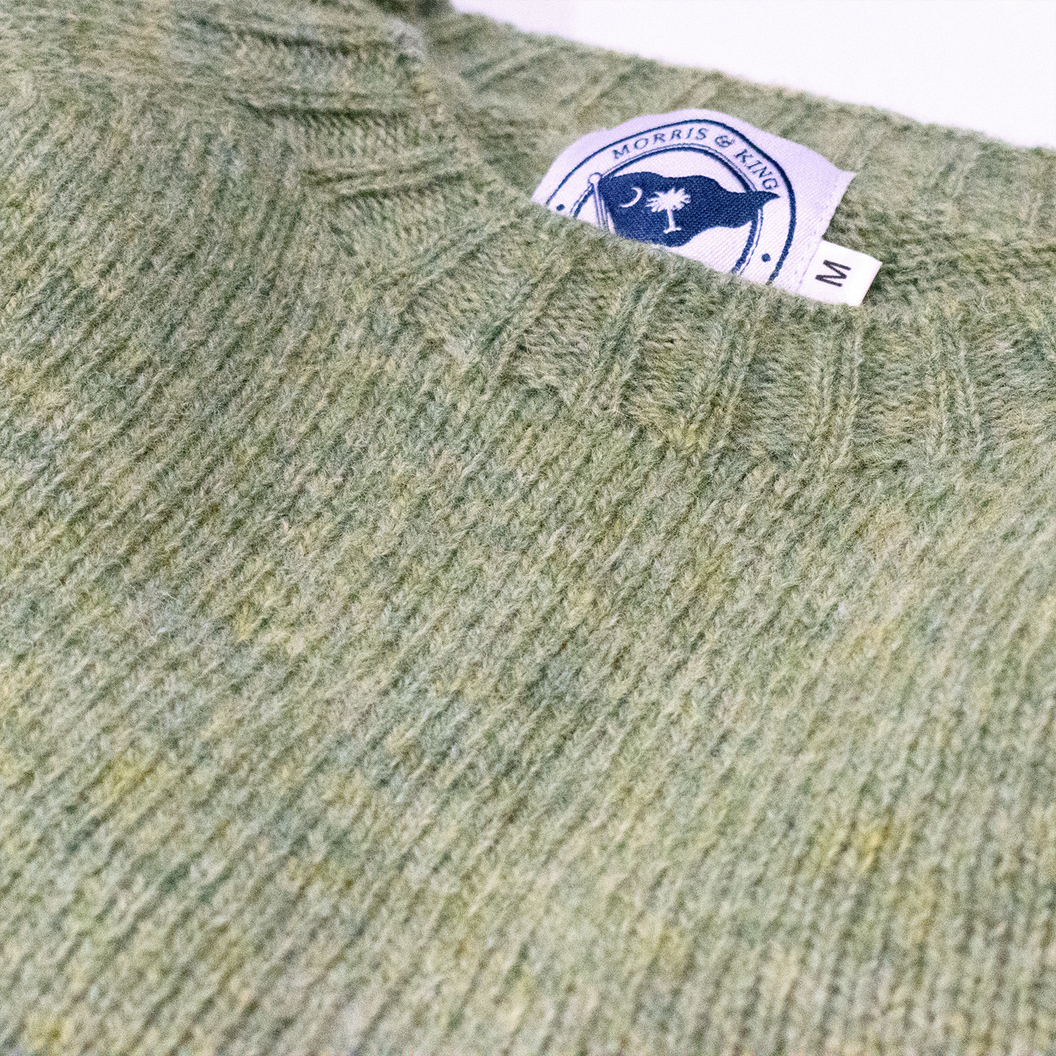 Sage Scottish Shetland Wool Sweater