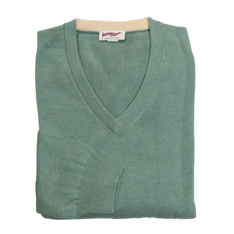 Sea Green V-Neck Sweater