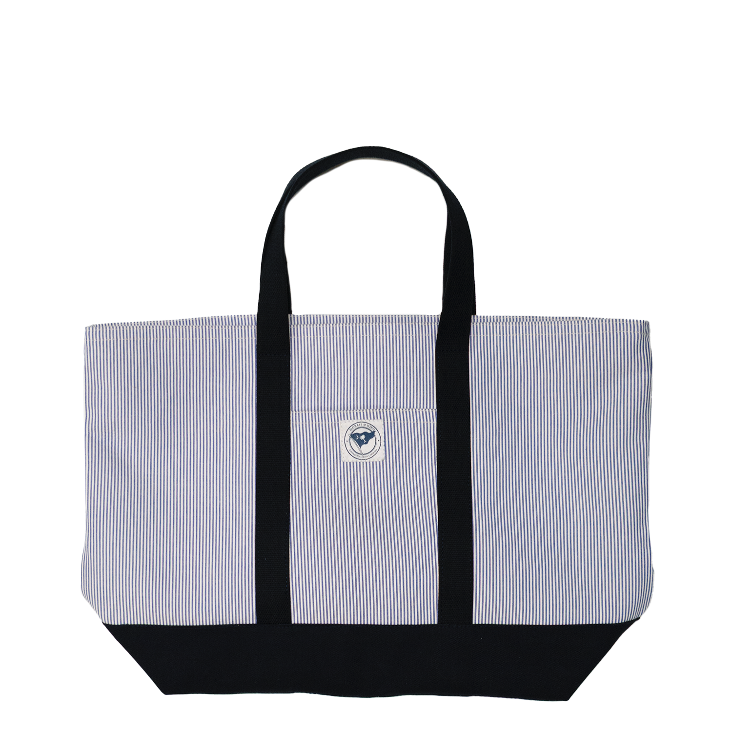 Classic Navy Seersucker Tote Bag