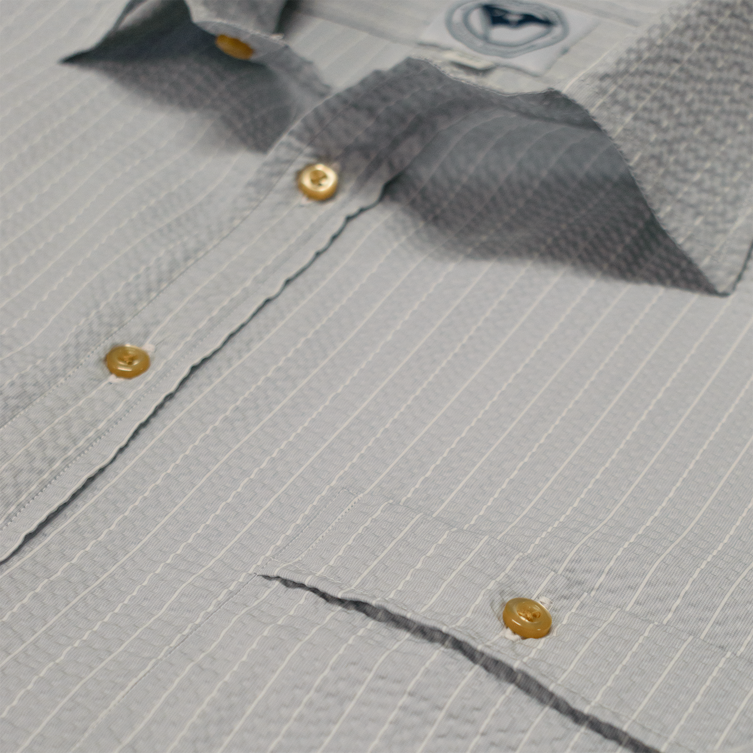 Thomas Mason Wide Stripe Seersucker Mariner's Smock - Made To Order