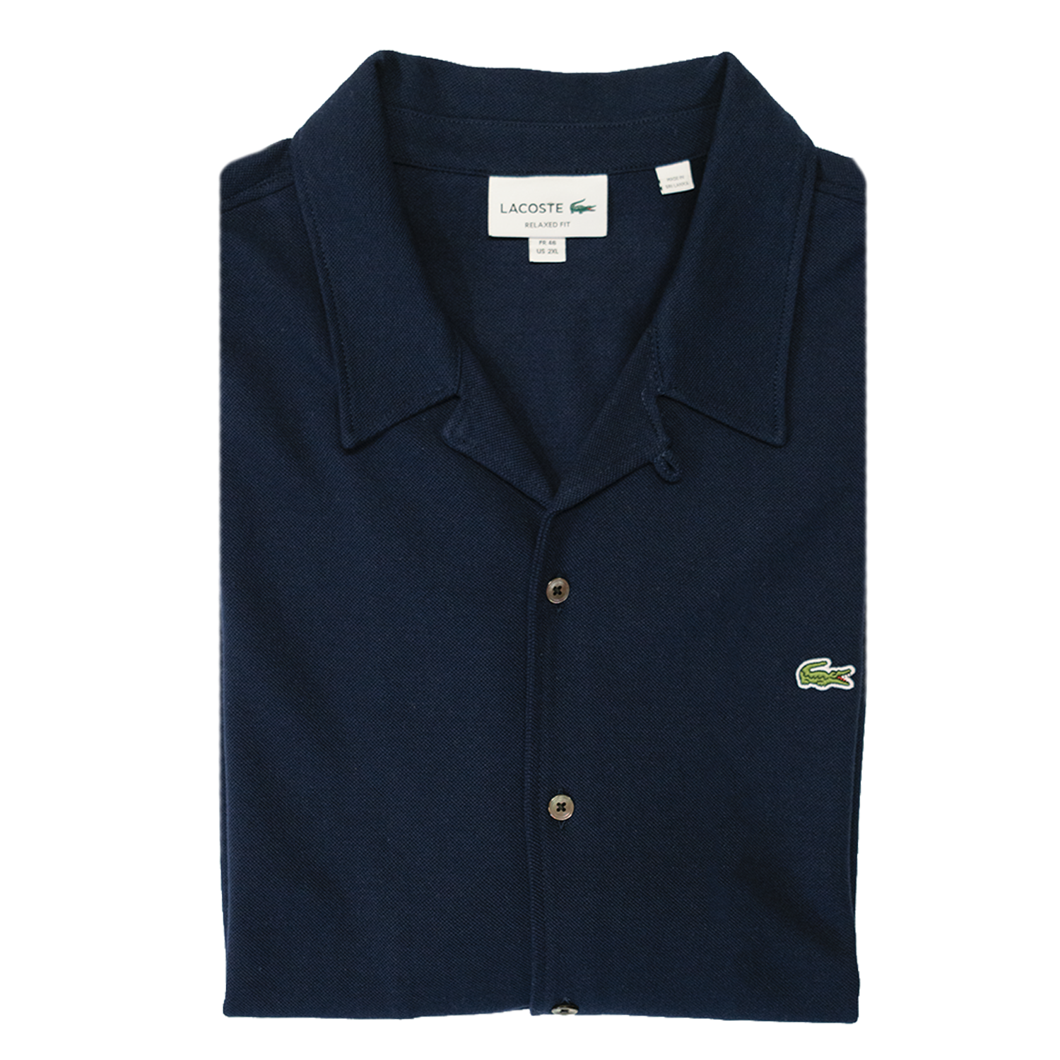 Navy Relaxed Piqué Shirt