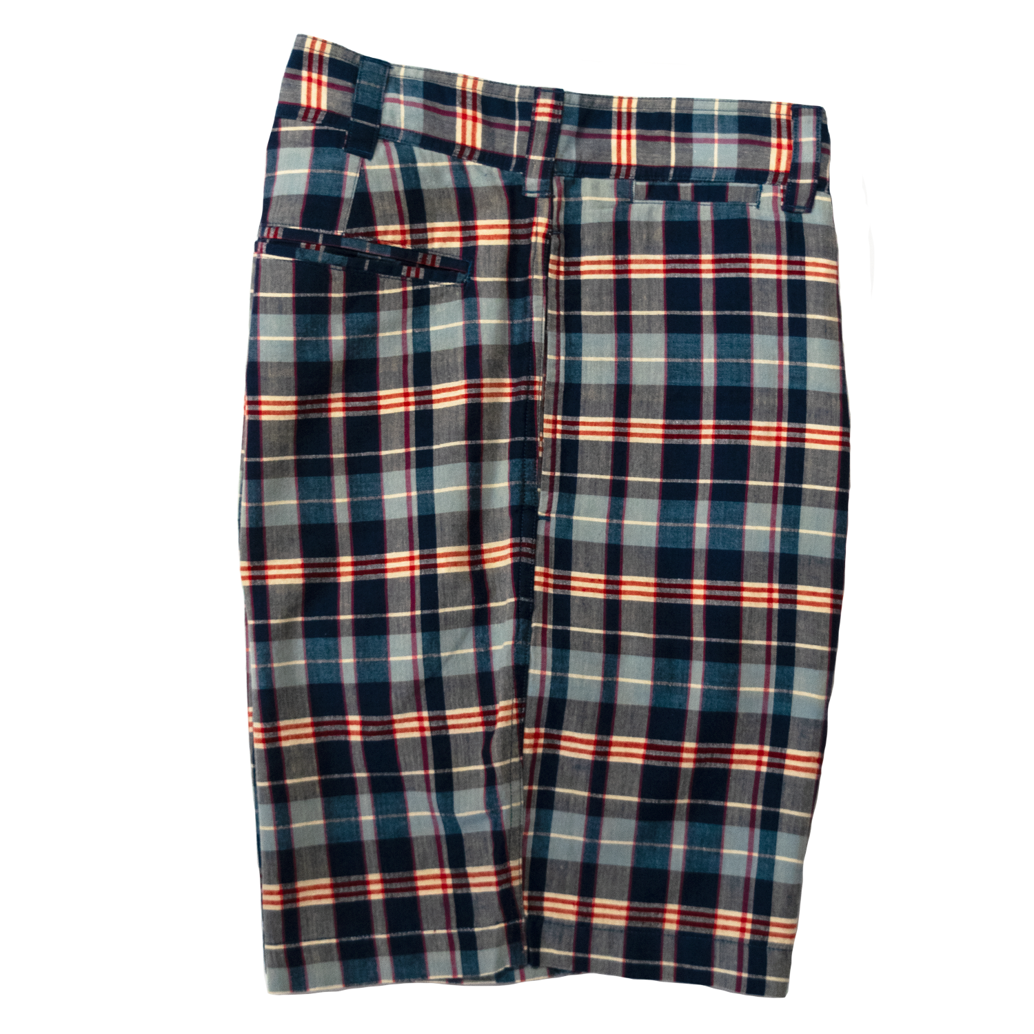 OMTC X WM Brown - Blue / Red Madras Shorts - Trim Fit (SS23)