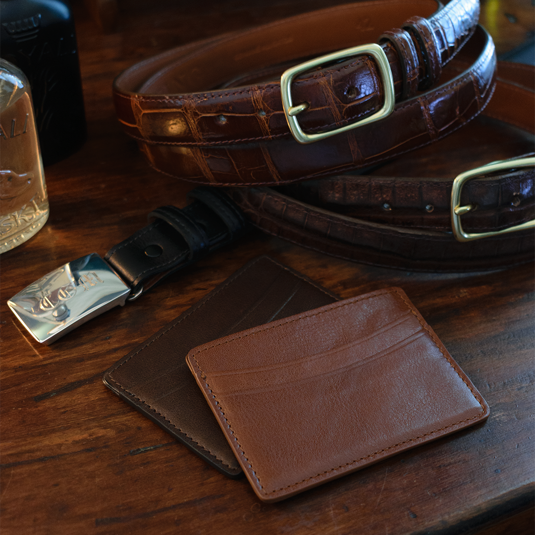Brown French Calf Card Case