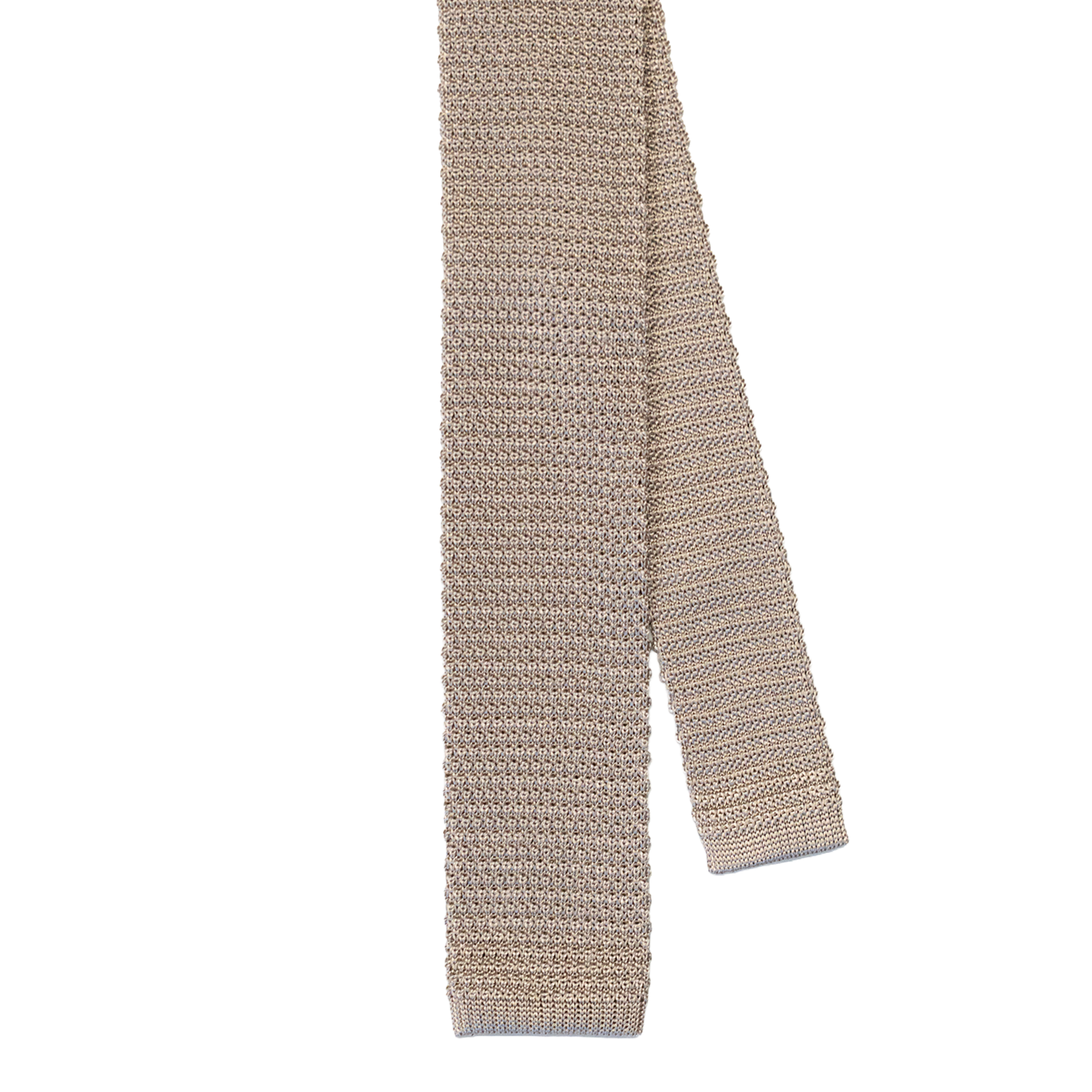 Silver Silk Knit Tie