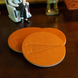 Lowcountry Pennant Leather Coaster Set