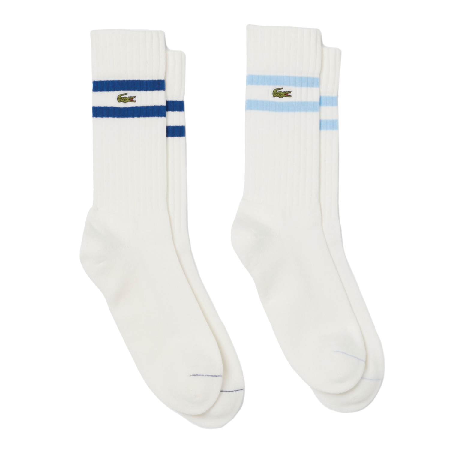 White / Blue Stripe Socks (2 Pack)