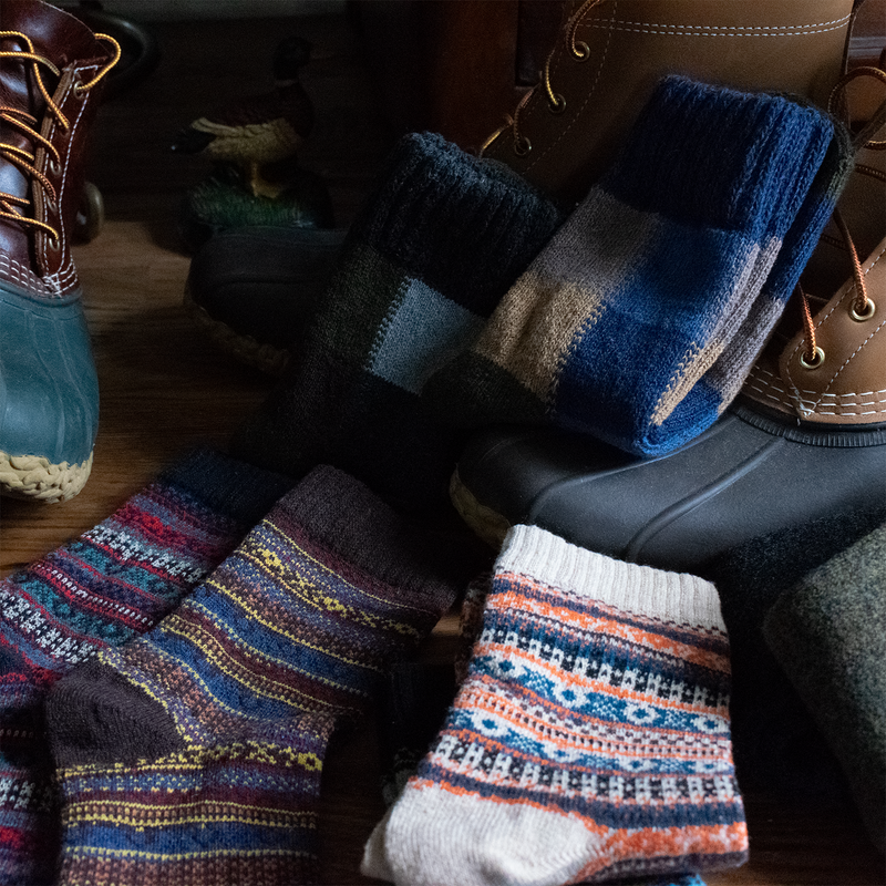 Olive Patchwork Socks