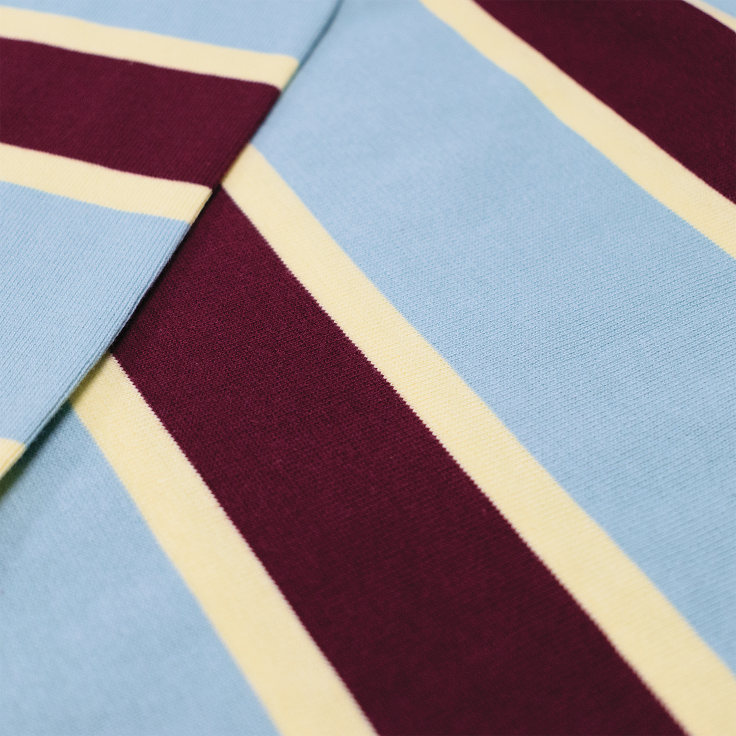 Summer Green / Sand / Wine Stripe Rugby Shirt - Regular Fit