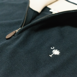 Dark Navy Midweight Quarter Zip Sweater