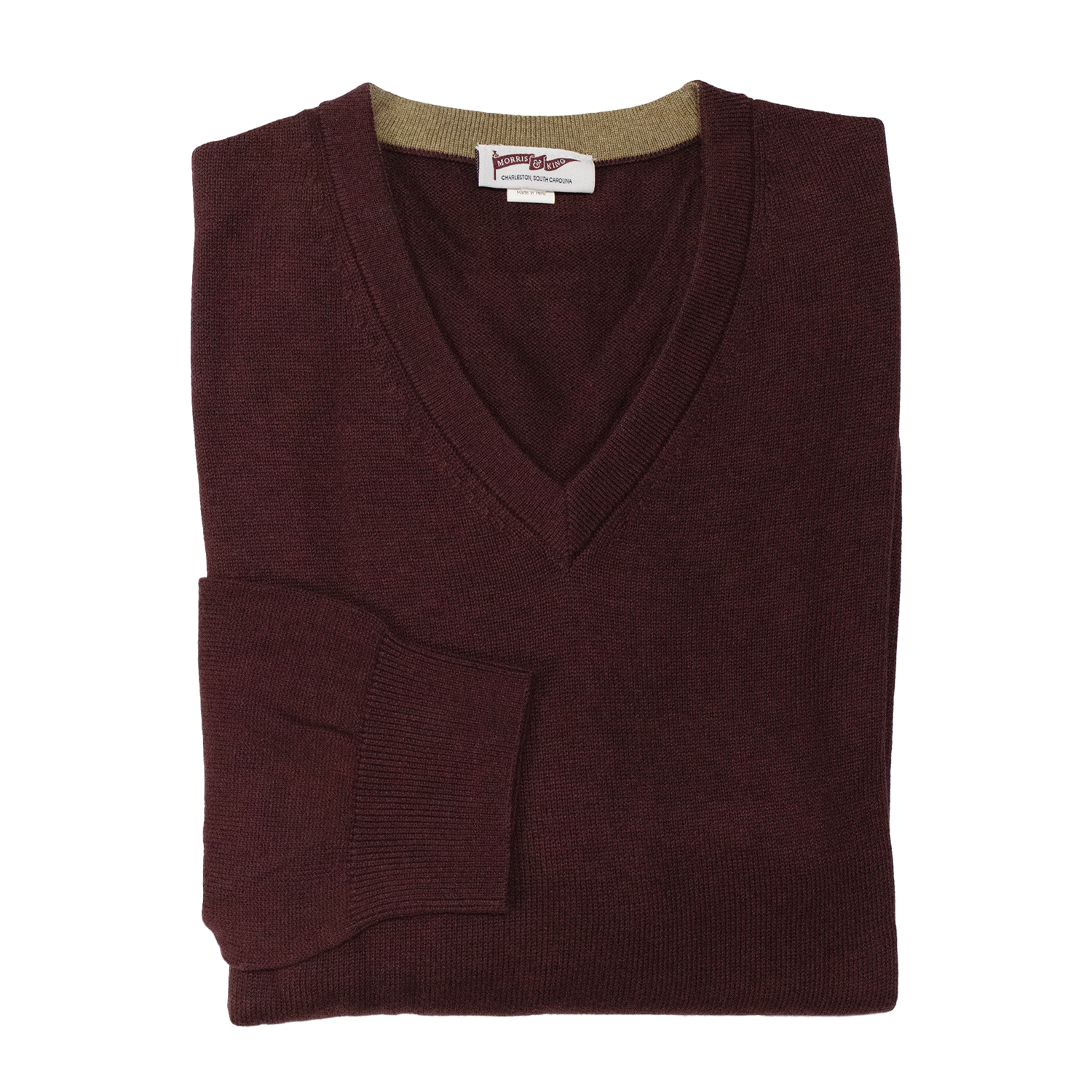 Burgundy V-Neck Sweater