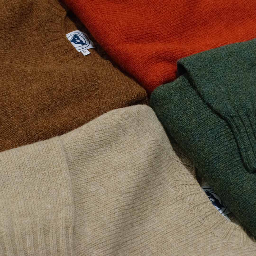 Medium Grey Scottish Shetland Wool Sweater