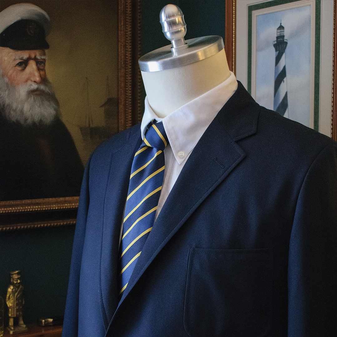 Navy Wool Hopsack Triple Patch Pocket MTO Blazer