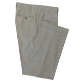 Light Grey Tropical Wool Trousers - Classic Fit