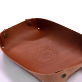 Mahogany Leather Valet Tray (Medium)