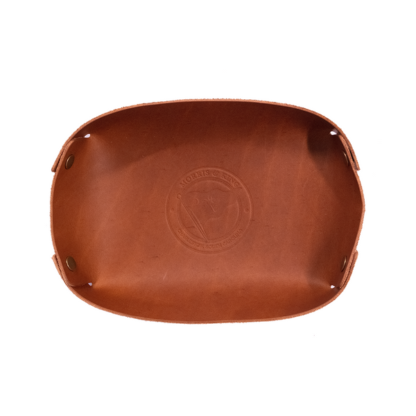 Mahogany Leather Valet Tray (Medium)