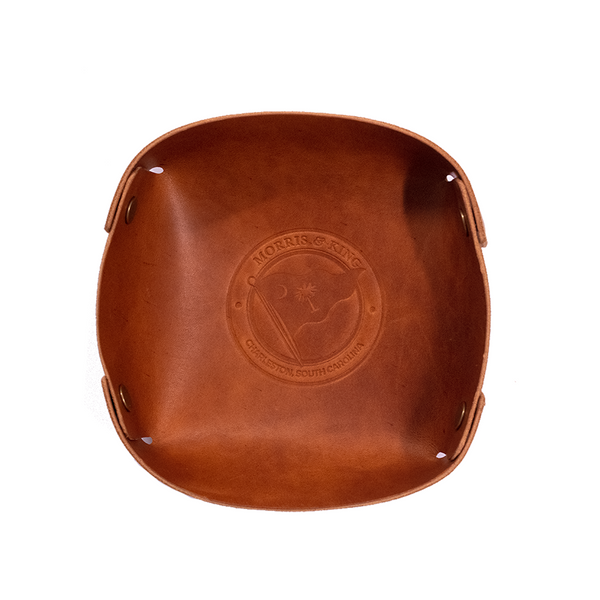 Mahogany Leather Valet Tray (Small)