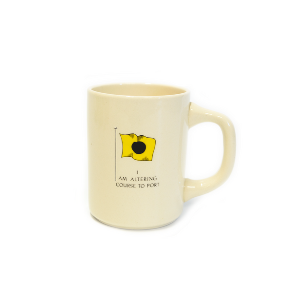 M&K Vintage - Signal Flag Mug - "I Am Altering Course To Port" (1970s)