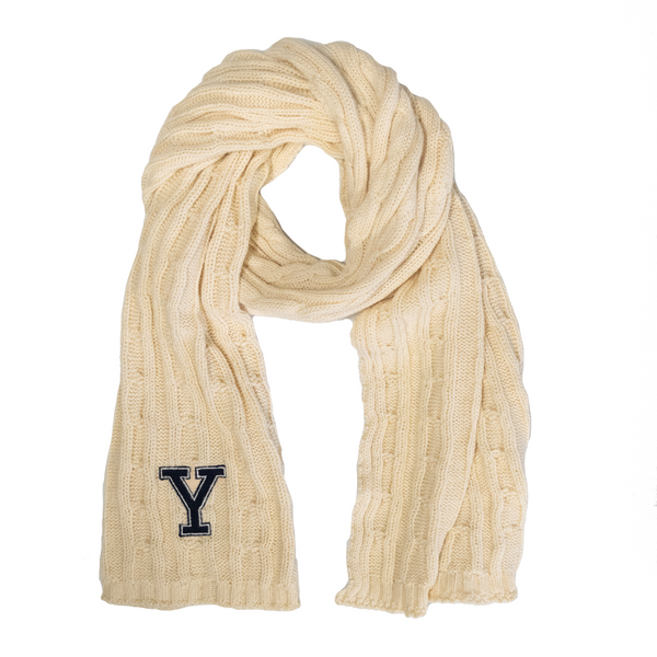 M&K Vintage - Yale University Cable Knit Scarf (1990s)
