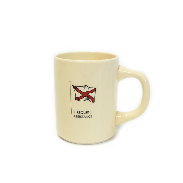 M&K Vintage - Signal Flag Mug - "I Require Assistance" (1970s)