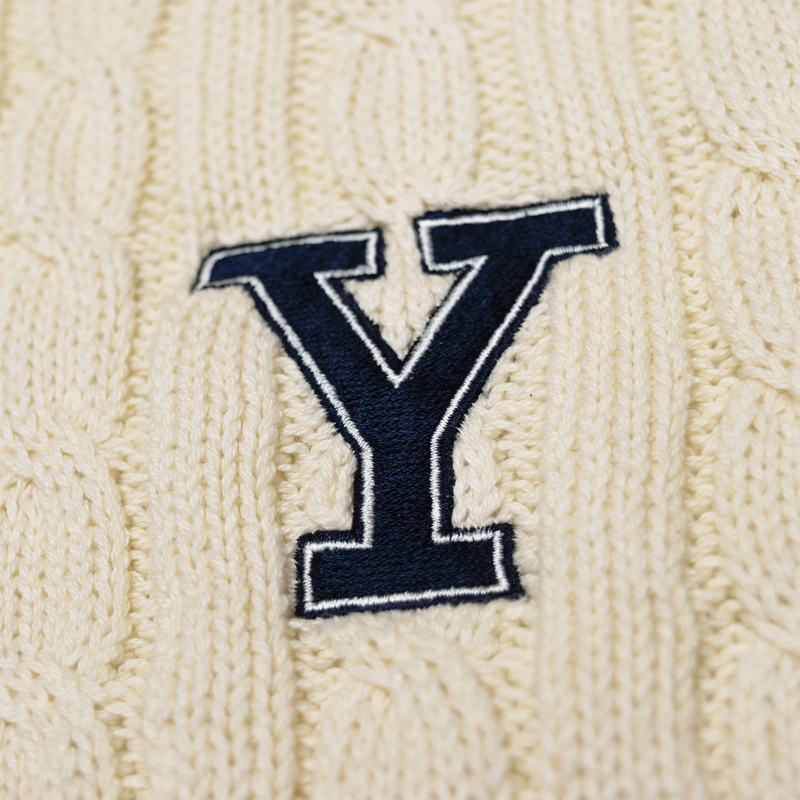 M&K Vintage - Yale University Cable Knit Scarf (1990s)