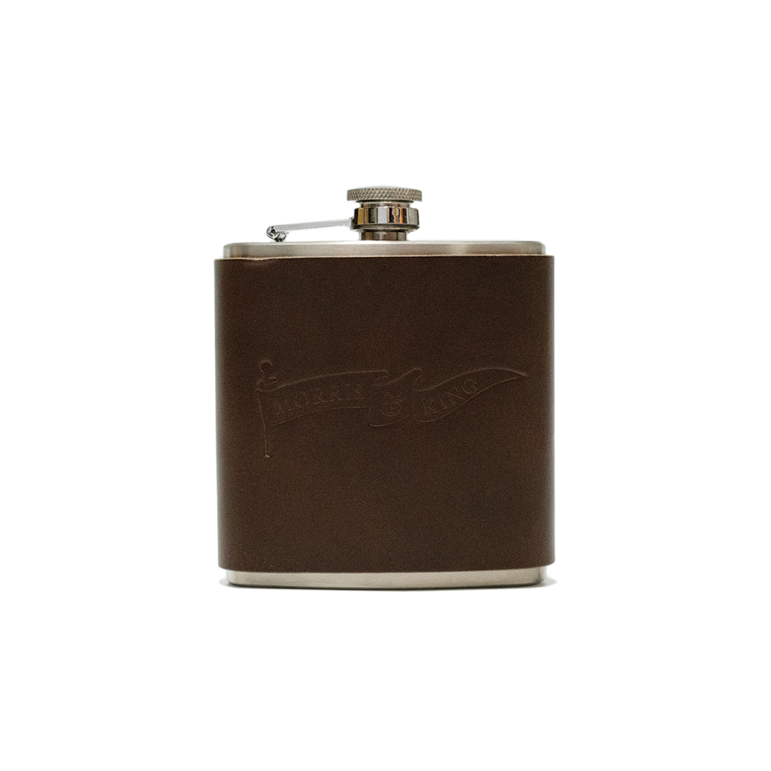 Walnut Leather Wrapped Flask