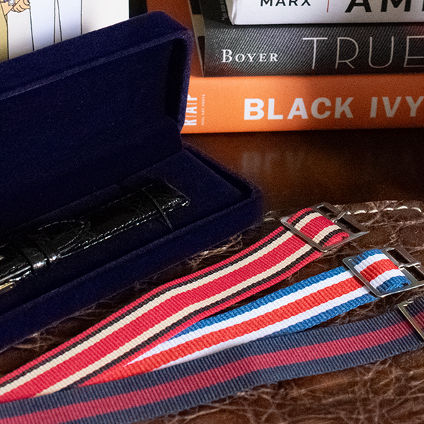 Red / Navy Blue Watch Strap