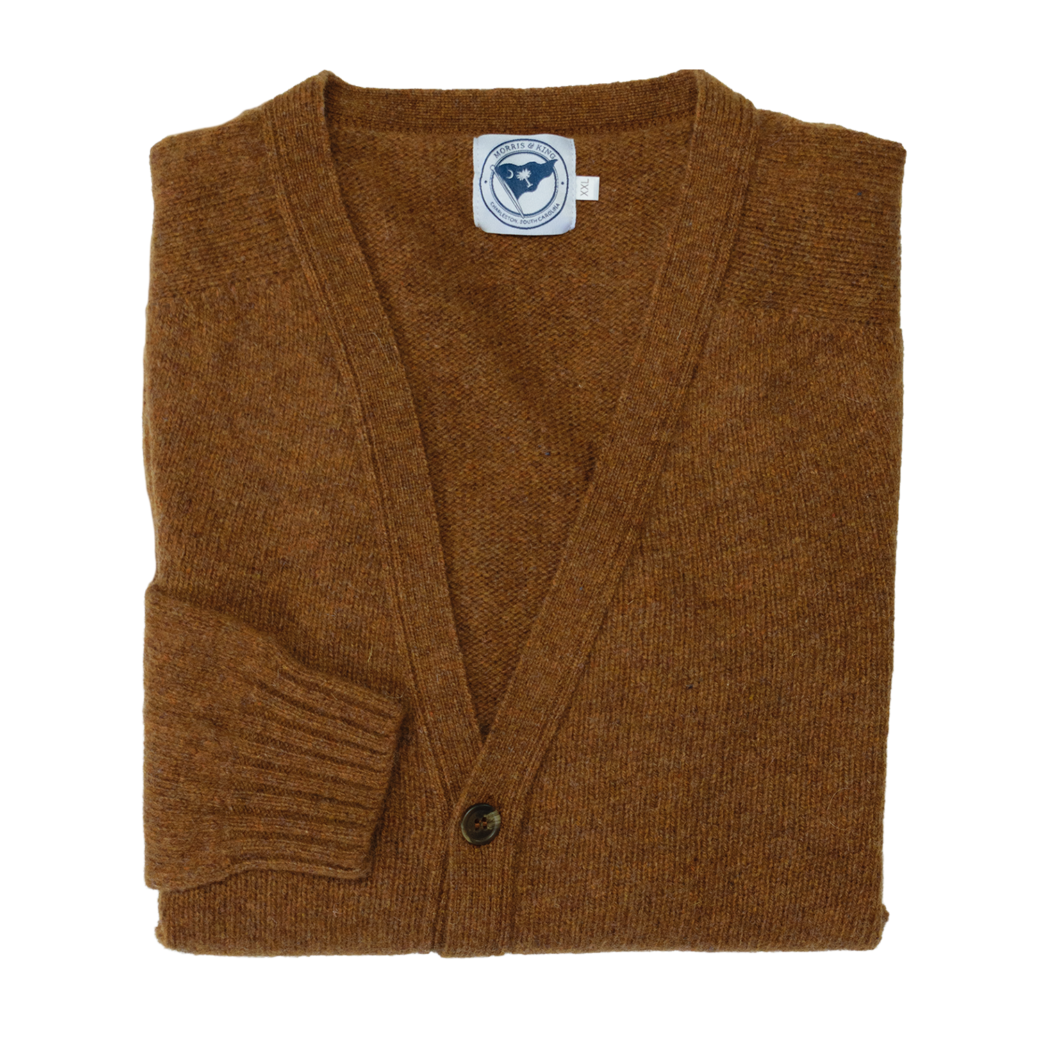 Whiskey Scottish Shetland Wool Cardigan