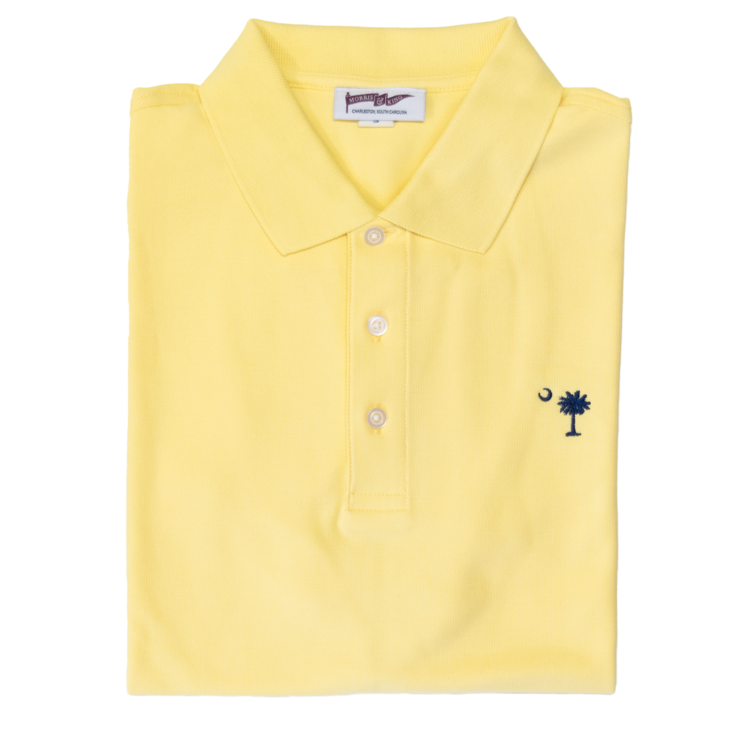 Yellow Palmetto & Crescent Pique Polo